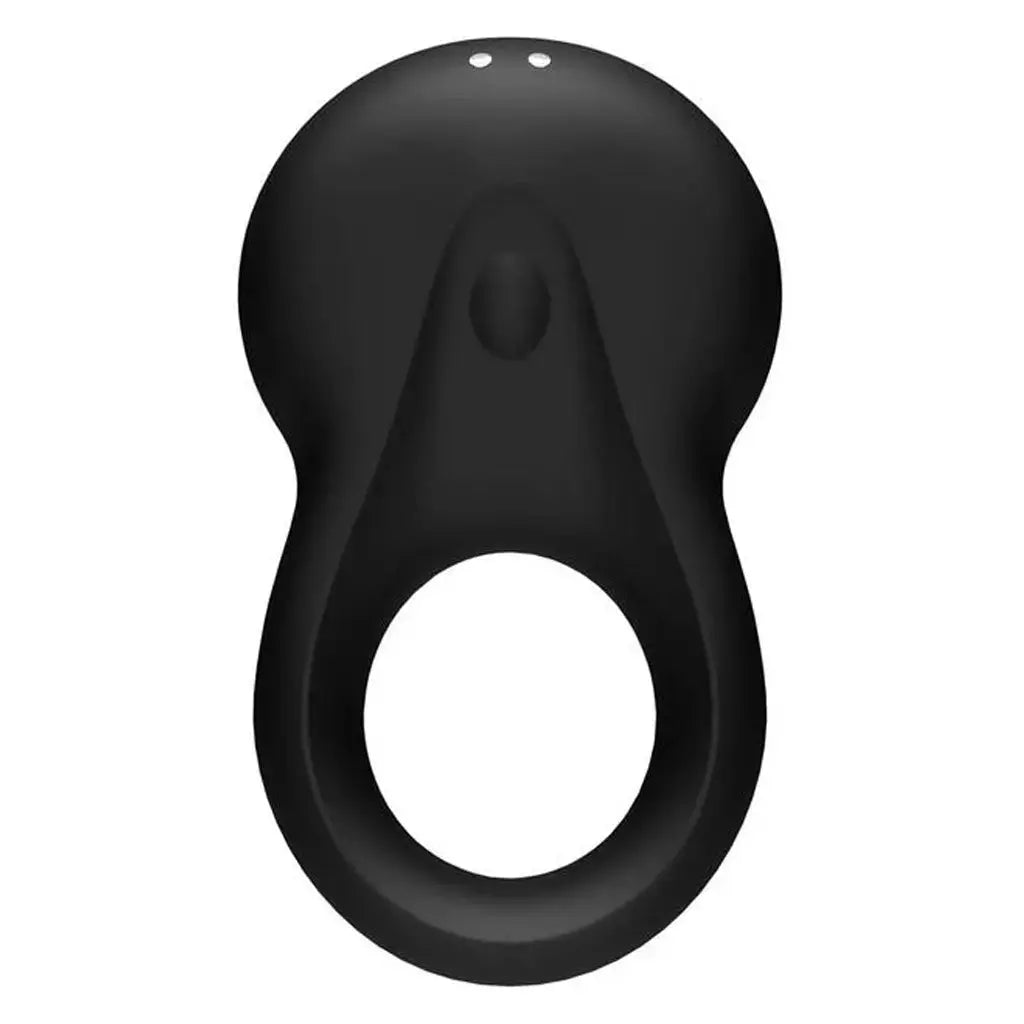 Satisfyer Bluetooth Vibrating Cock Ring Sex Toy Signet Ring - Black Vibrating Cock Ring