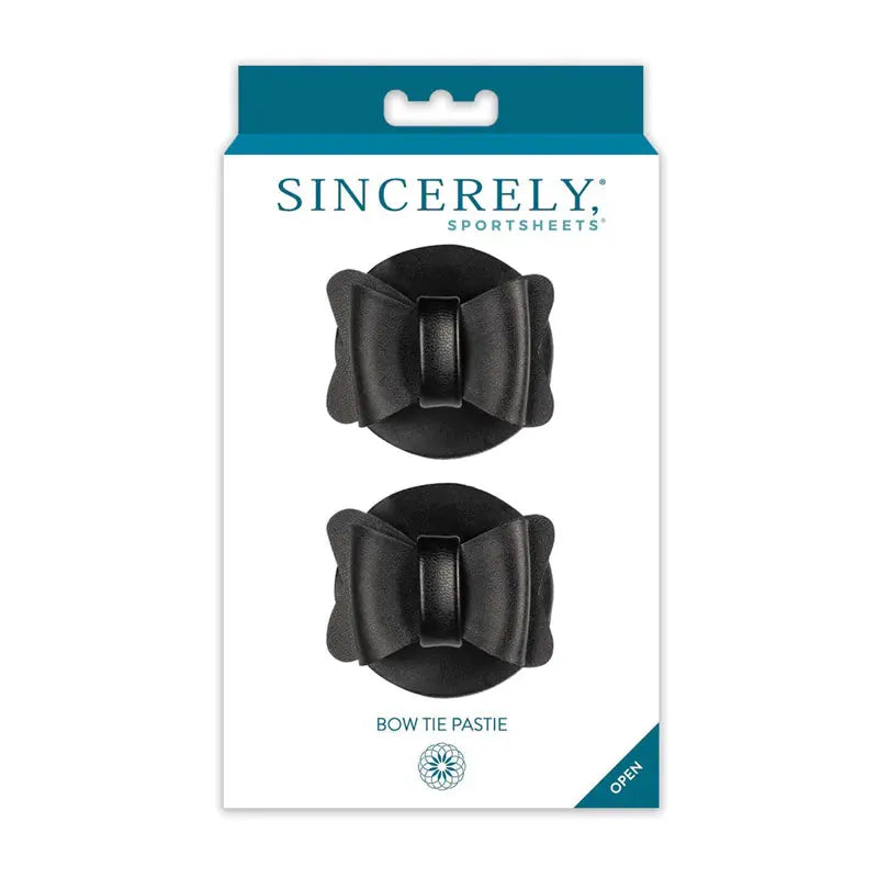 Sincerely, Sportsheets Bow Tie Pasties Black Lingerie - Pasties and Tassels