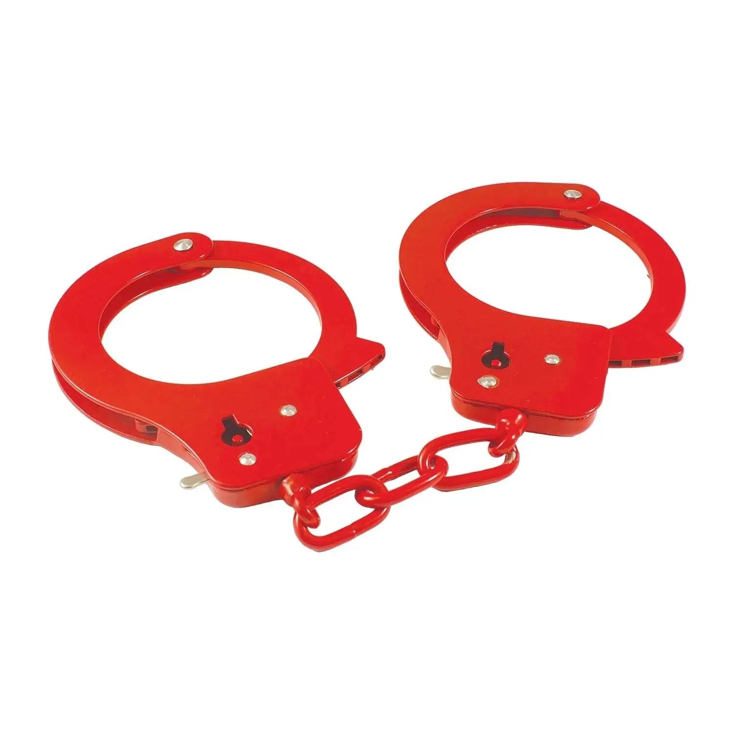Sinful Metal Cuffs With Keys and 118 inch Red Bondage Rope Fetish - Cuffs & Restraints