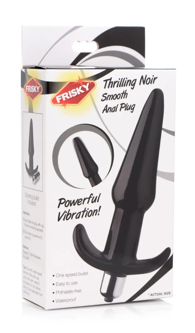 Smooth Vibrating Anal Plug - Black Vibrating Butt Plug Vibrating Anal Sex Toy