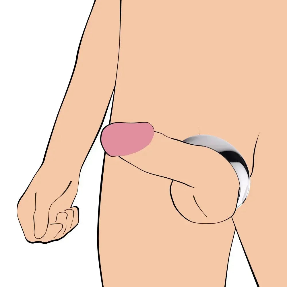 Stainless Steel Cock Ring - 1.5 Inches Erection Enhancing Sex Toy for Menn Cock Rings