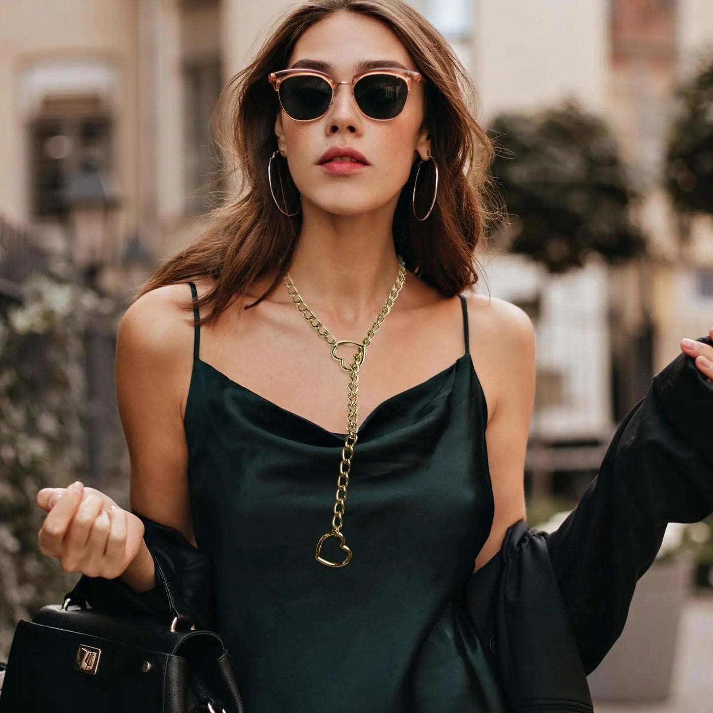 Stainless Steel Lariat Heart Necklace Day Collar Collars and Leads