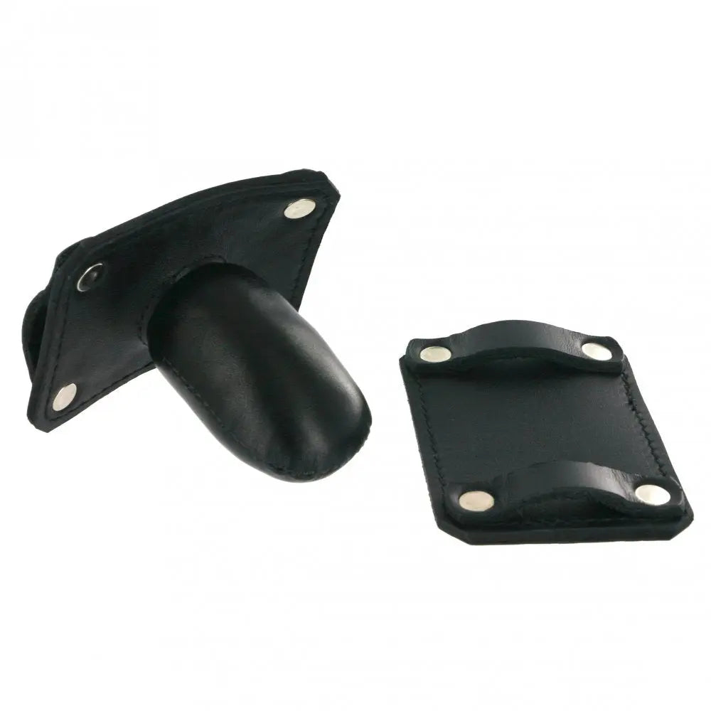 Strict Leather Premium Leather Bondage Muzzle with Blindfold and Gags Bondage Hood