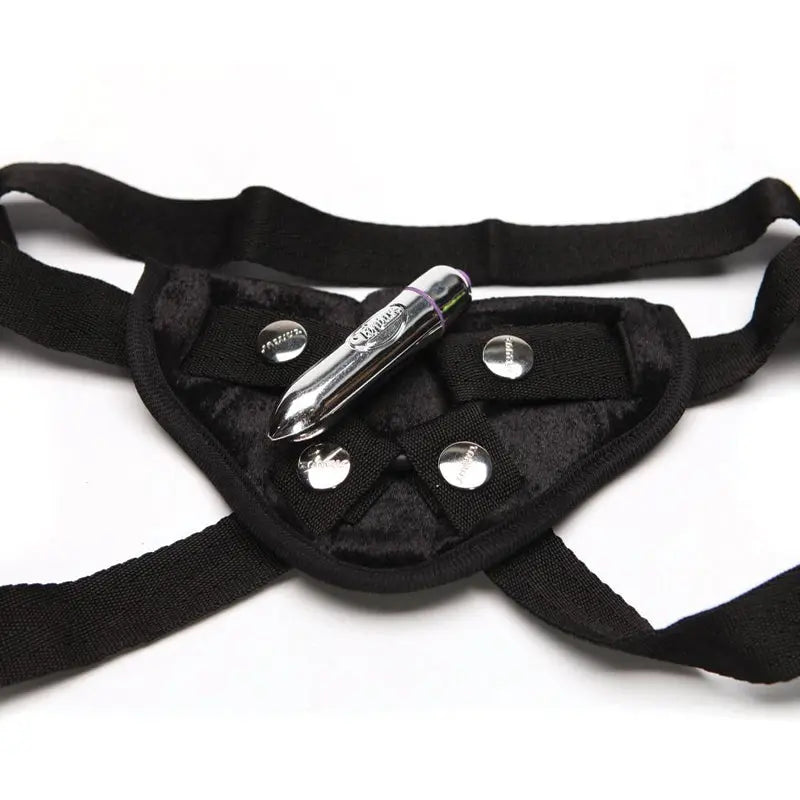 Tantus Velvet Vibrating Strap-On Harness Onyx Harnesses