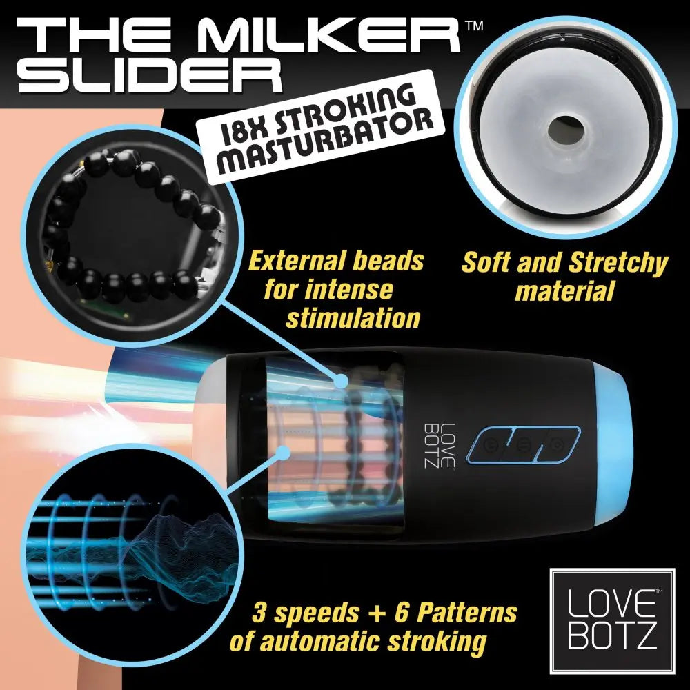 The Milker Slider 18X Stroking Male Masturbator Sex Toy Masturbators
