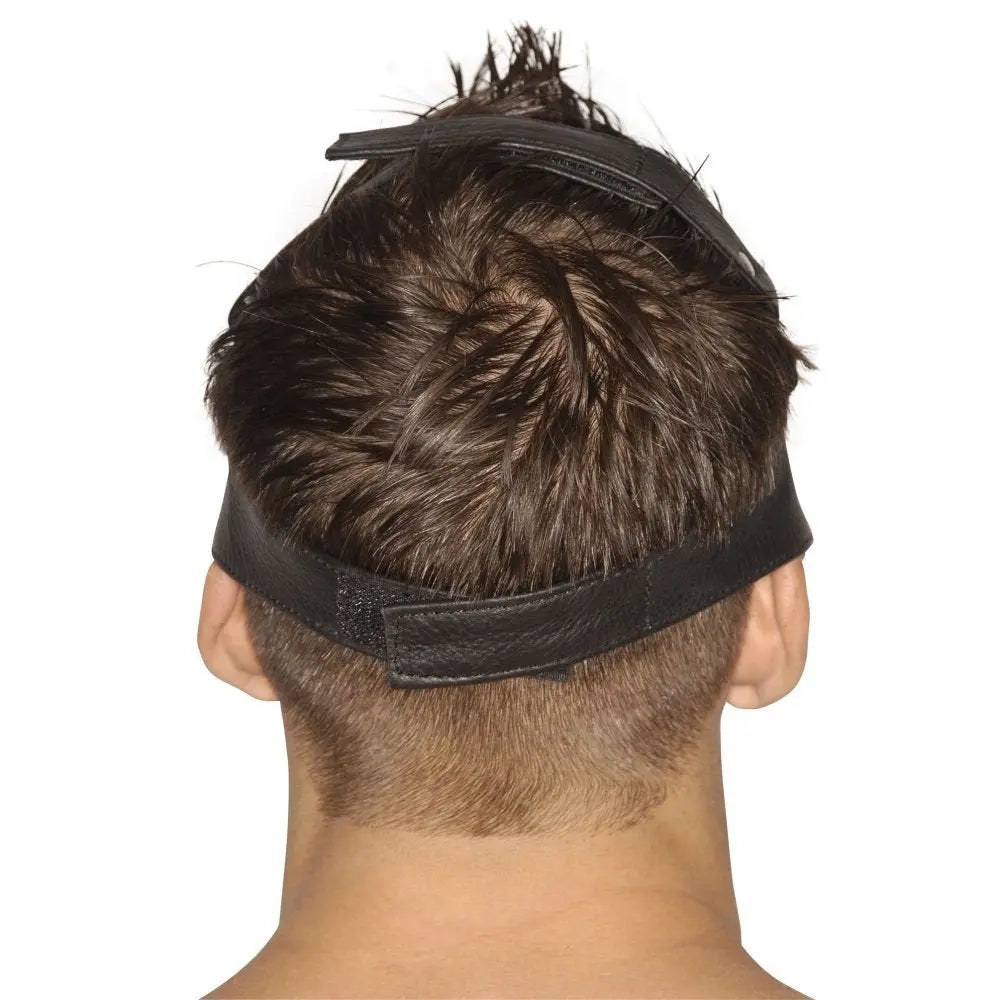 Upper Face BDSM Mask - Premium Leather Bondage Blindfold - SM Blindfold