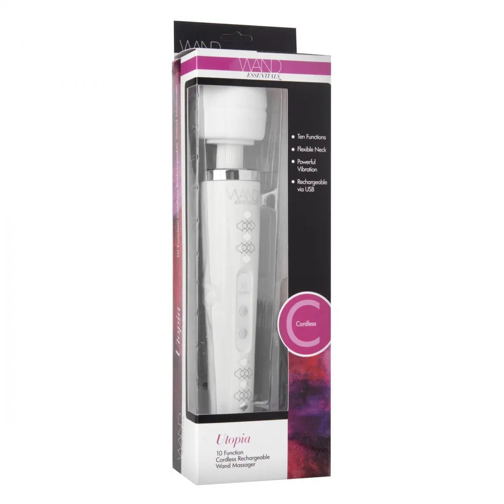 Utopia 10 Function Cordless Rechargeable Wand Massager Wand Vibrator