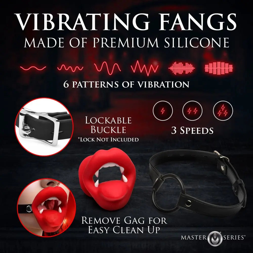 Vampire Vibrating Mouth Gag BDSM Vampire Gag Masks, Gags and Blindfolds
