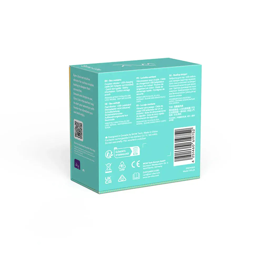 We-Vibe Sync Lite - Bluetooth Sex Toy for Couples Aqua Couples Sex Toy