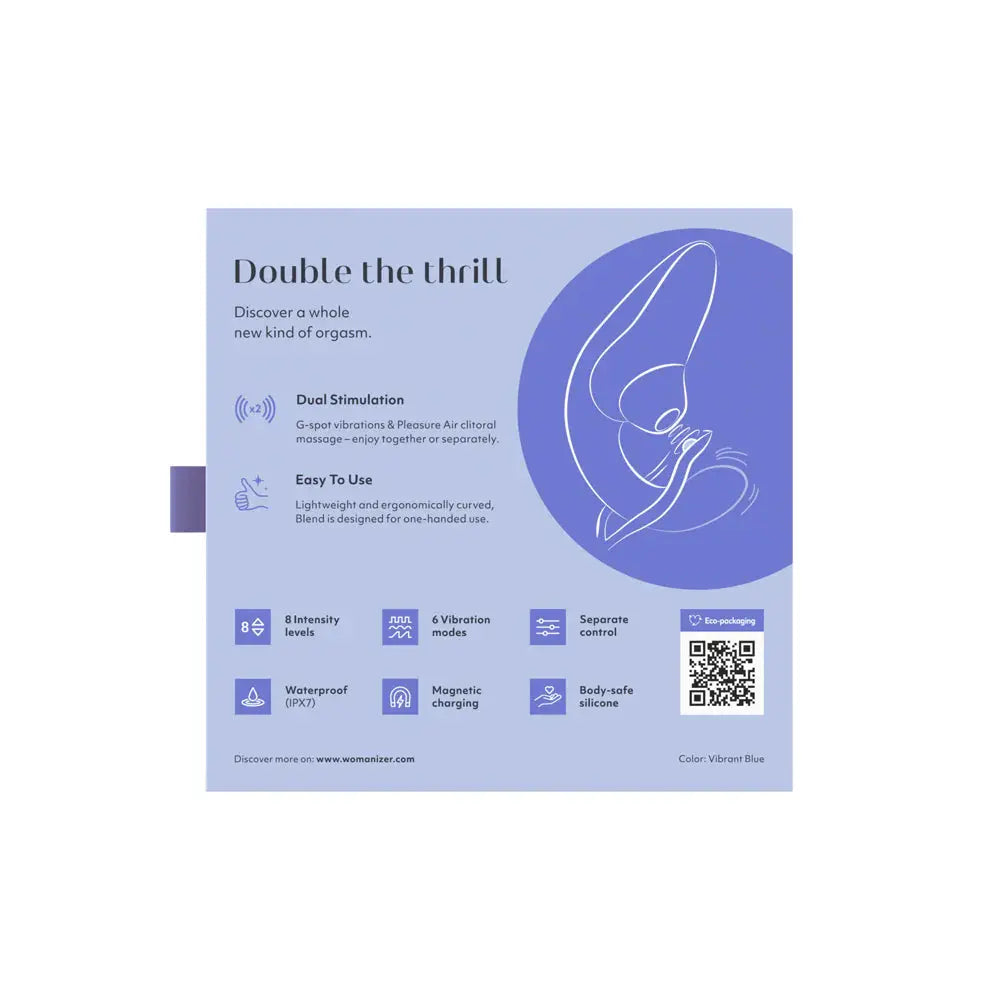 Womanizer Blend Rabbit Sex Toy - Vibrant Blue Rabbit Vibrators