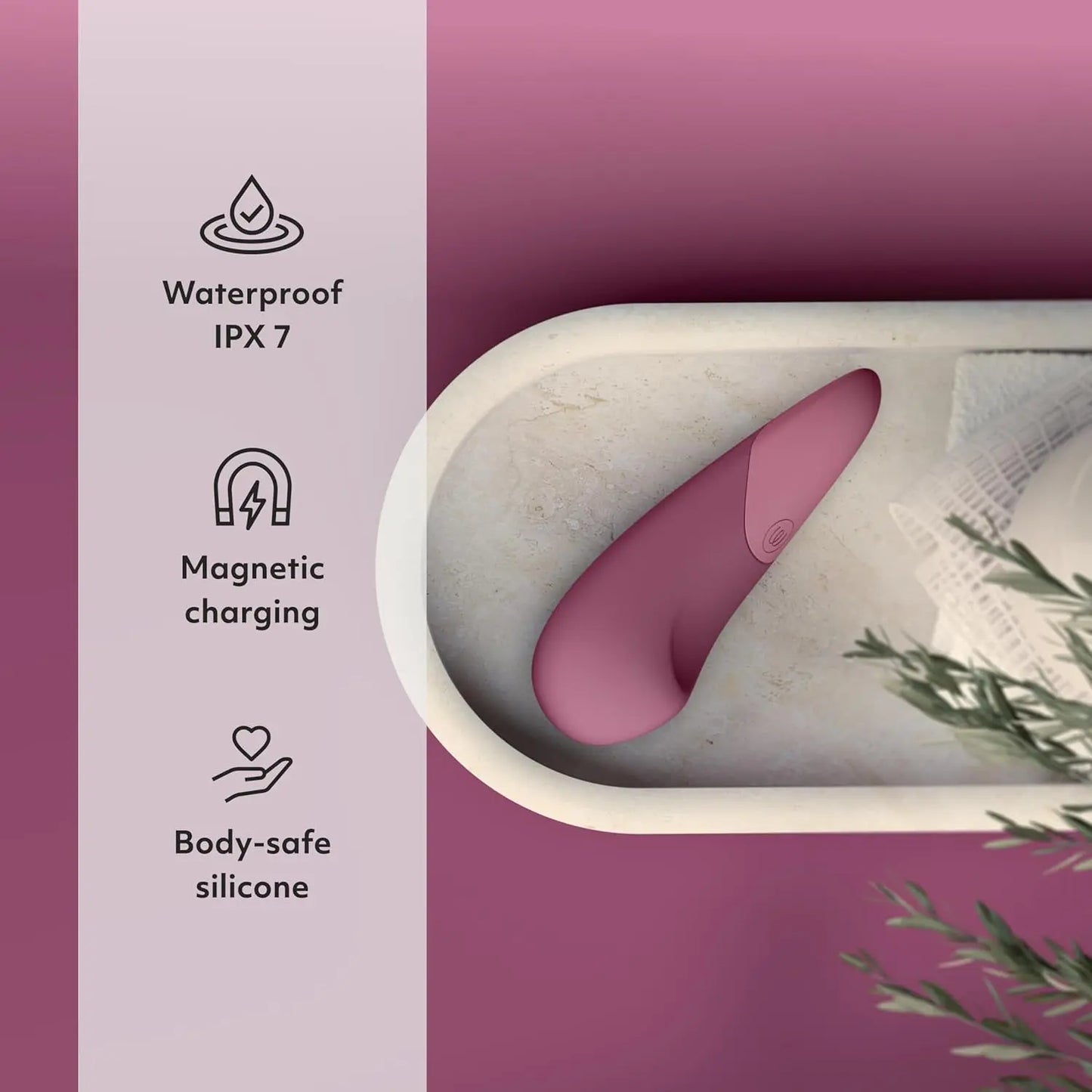 Womanizer Vibe Clit Vibrator Sex Toy for Women - Pink Clitoral Stimulators