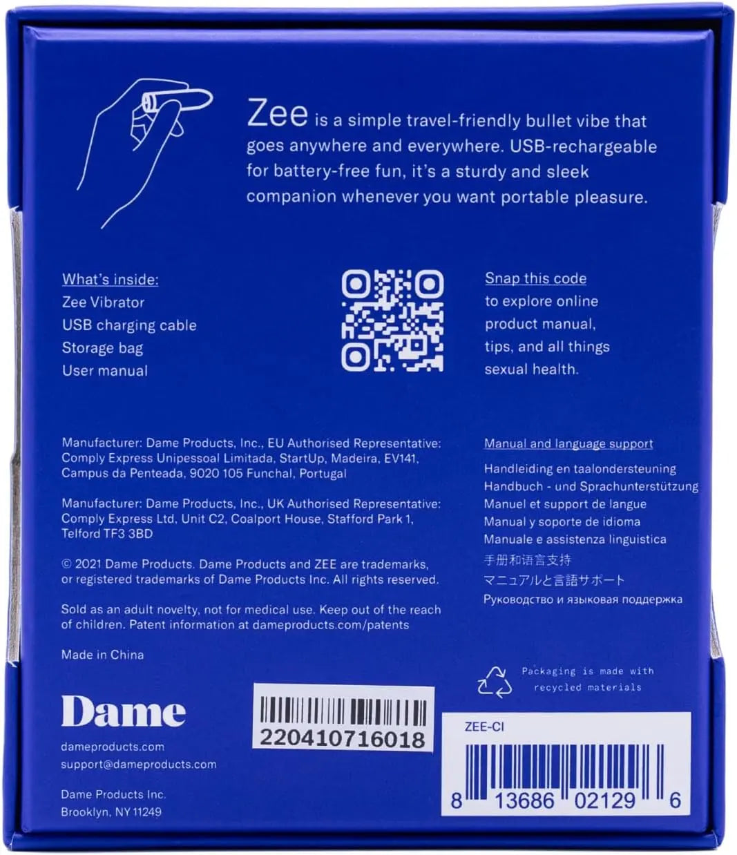 Zee Bullet Vibrator Sex Toy for Women - Citrus Bullet Vibrators