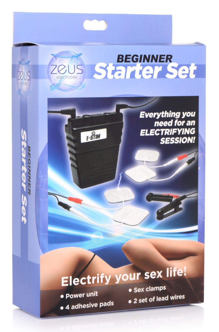 Zeus Beginner Electrosex Kit Entry Level E-Stim Bondage Set Electro