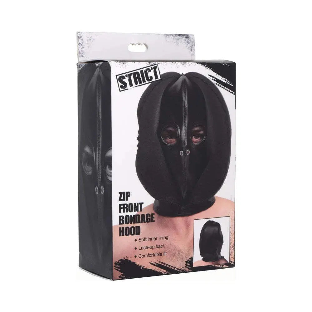 Zip Front Bondage Hood | Complete Sensory Deprivation Hood Bondage Hood