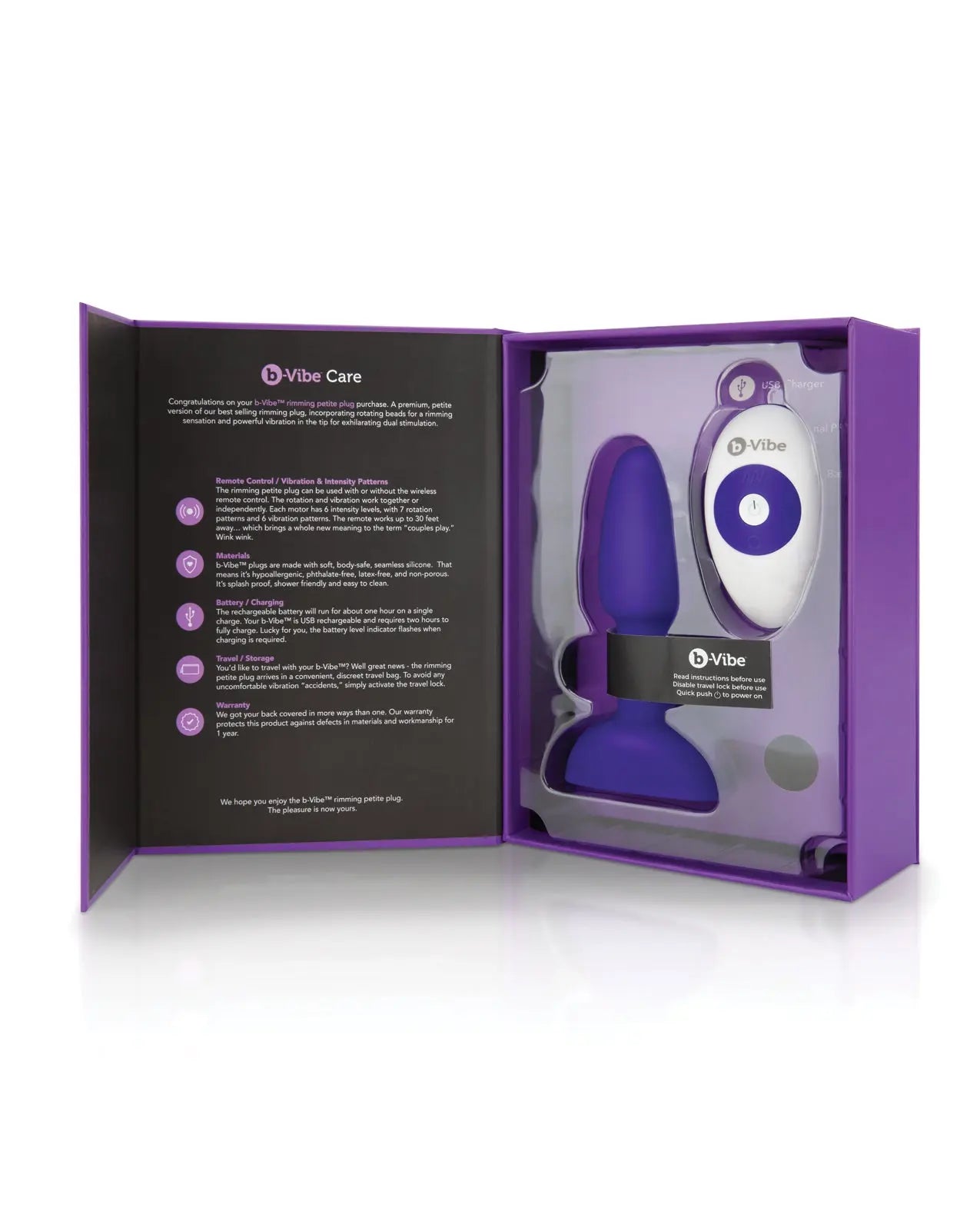 b-Vibe Petite Rimming Butt Plug Vibrating Anal Plug Vibrating Anal Sex Toy