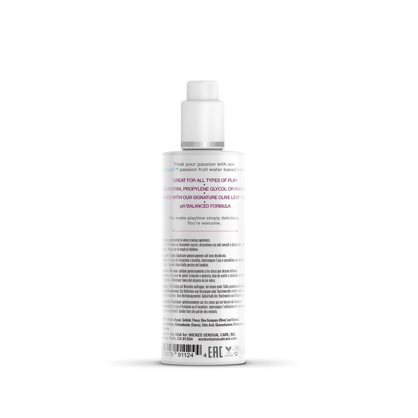 Simply Aqua Passion Fruit 4 oz Lubes