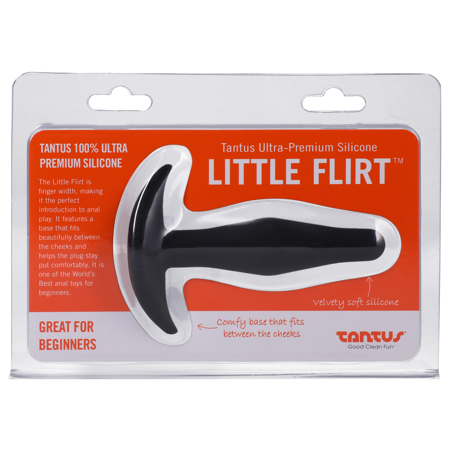 Tantus Silicone Little Flirt Butt Plug Black 