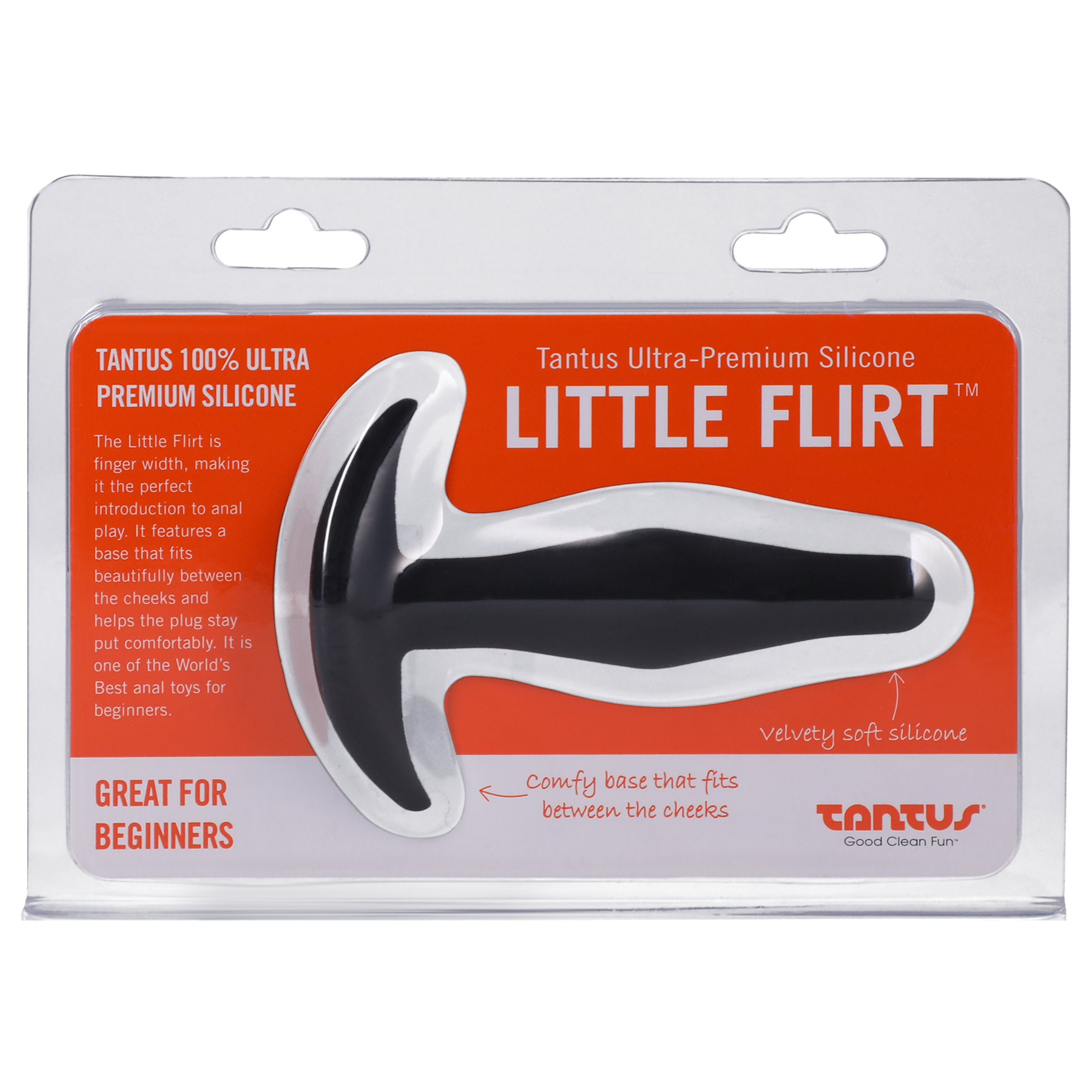 Tantus Silicone Little Flirt Butt Plug Black 