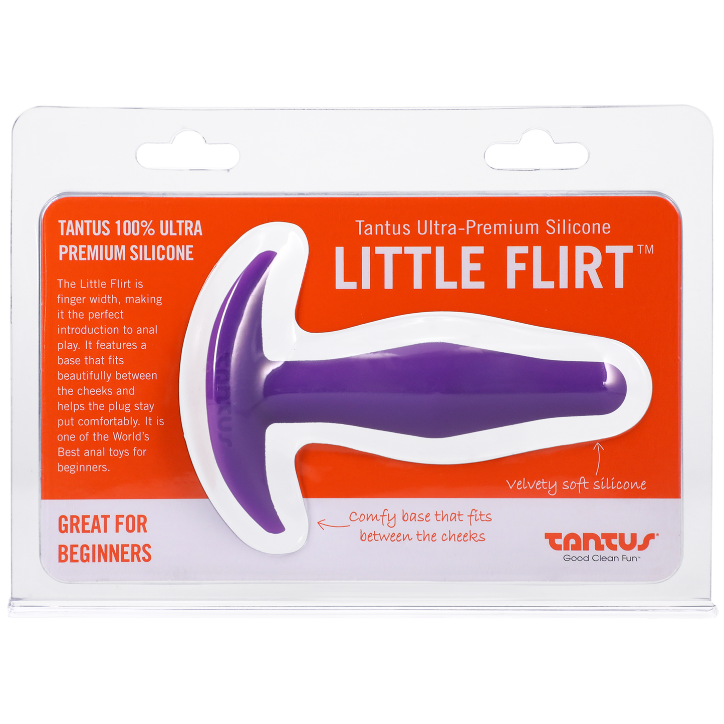 Tantus Silicone Little Flirt Butt Plug Purple Haze 