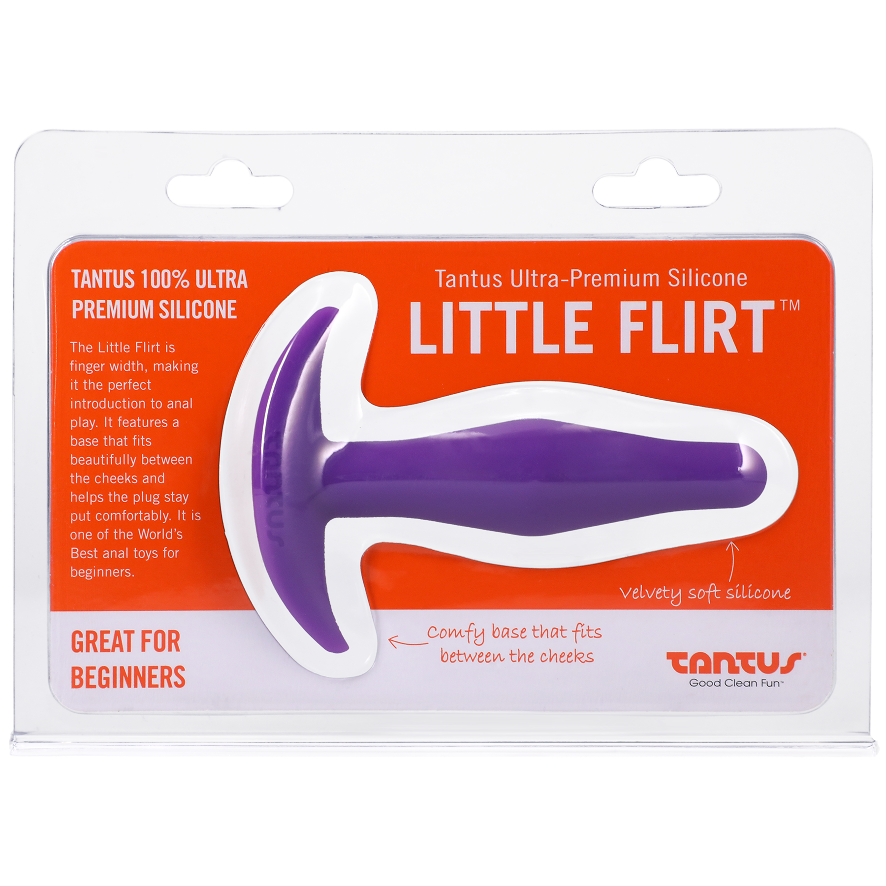 Tantus Silicone Little Flirt Butt Plug Purple Haze 