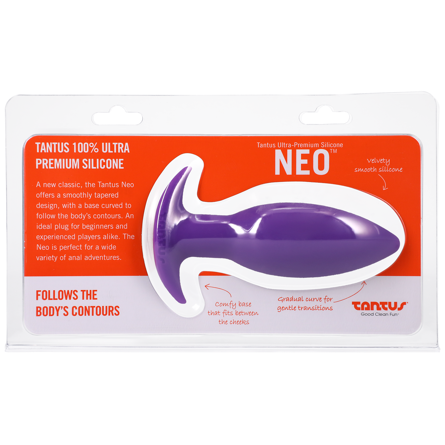 Tantus Silicone Neo Silicone Butt Plug Purple 