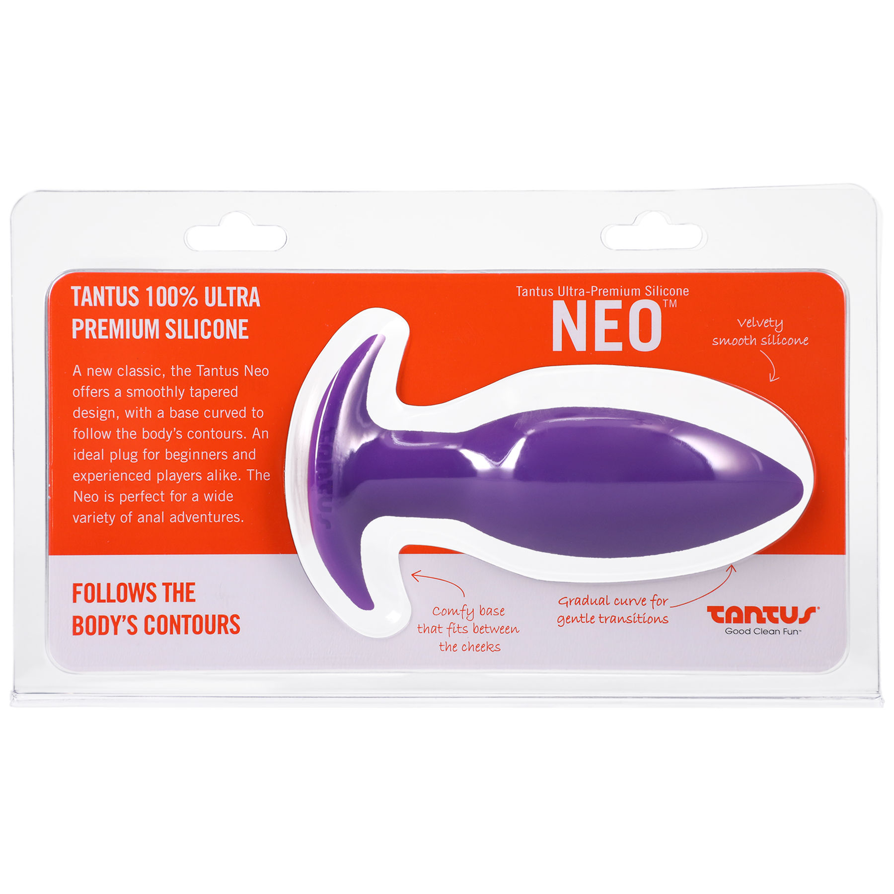 Tantus Silicone Neo Silicone Butt Plug Purple 