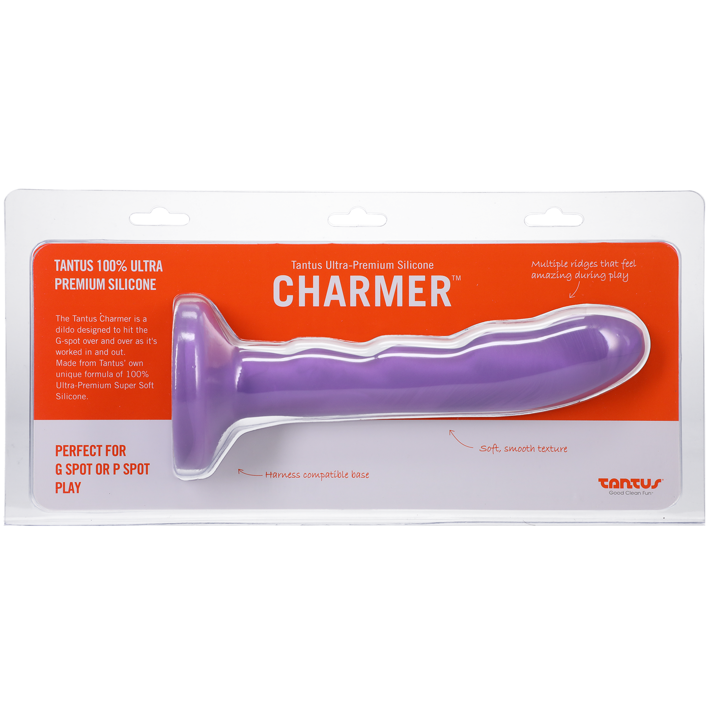 Tantus Silicone Charmer Curved G-Spot Dildo Lavender 