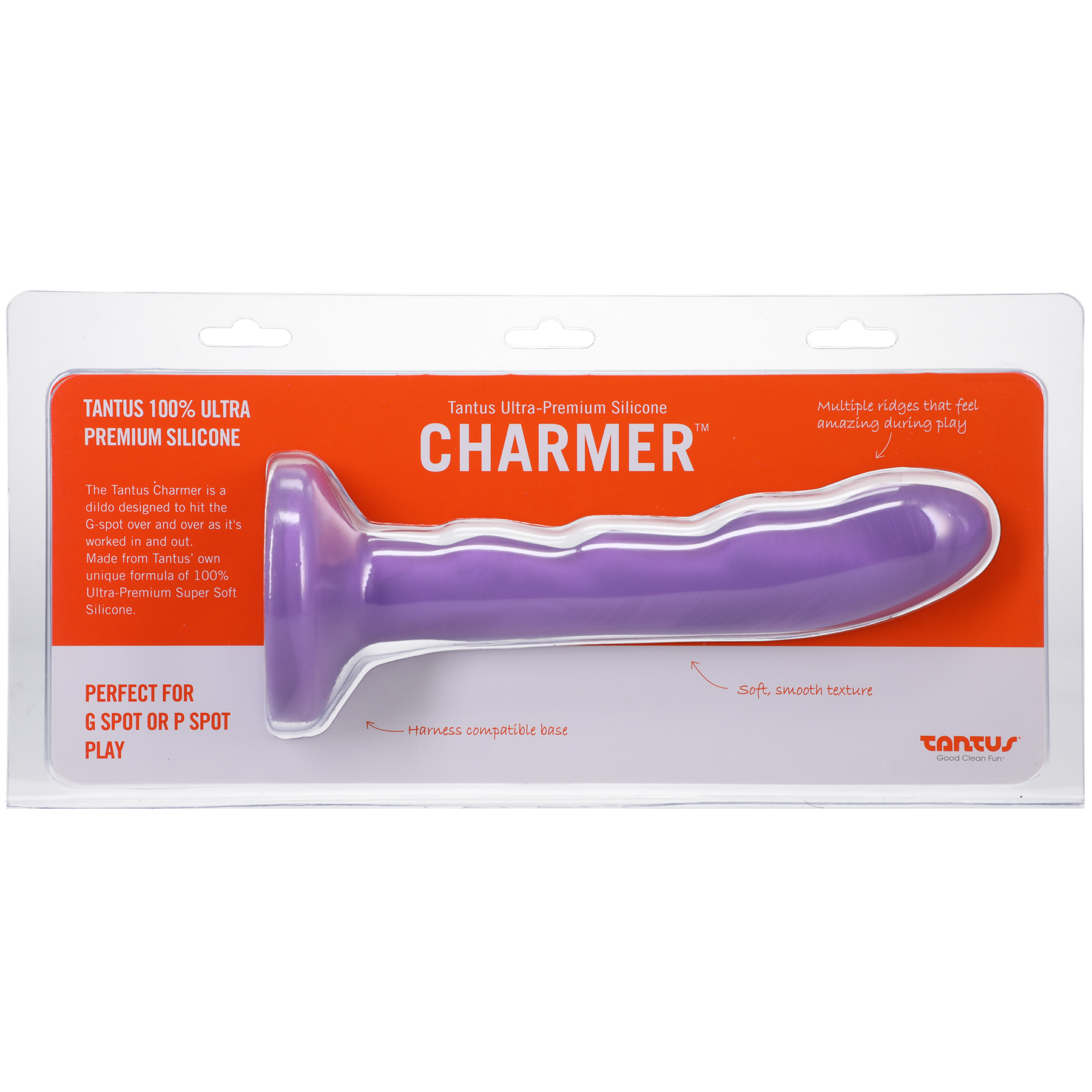 Tantus Silicone Charmer Curved G-Spot Dildo Lavender 