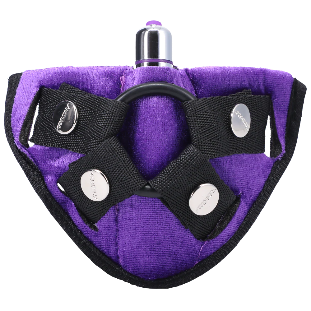 Velvet Vibrating Harness Lilac 