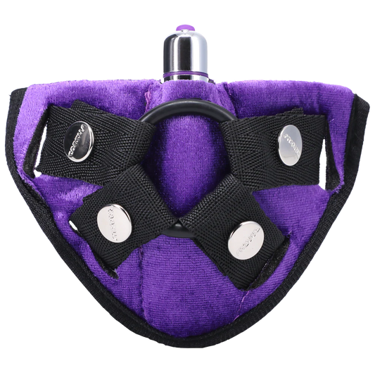 Velvet Vibrating Harness Lilac 