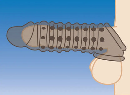 1.5 Inch Penis Enhancer Sleeve - Smoke Cock Sleeve  Enlargement Gear and Pumps