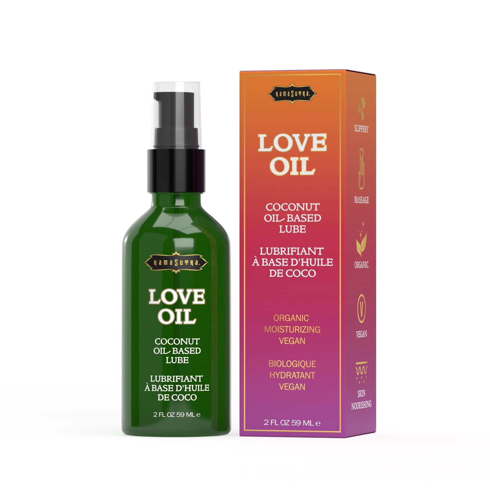 Love Oil (coconut oil based) 2 fl oz/59 ml  Lubricant