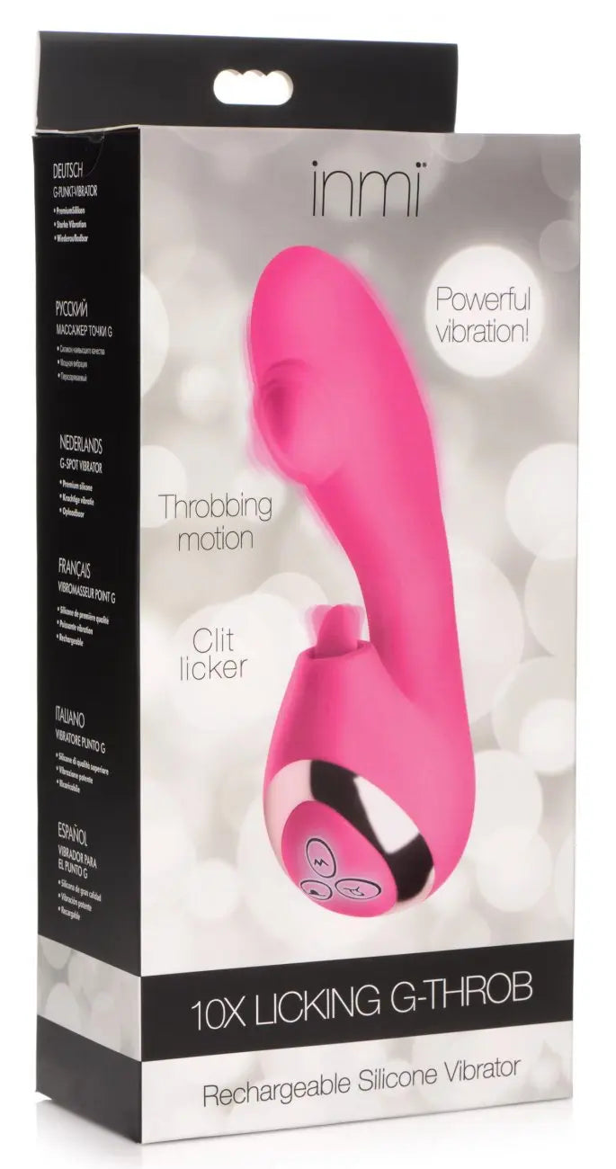 10X Licking G-Throb Rechargeable Silicone Vibrator  Licking Vibrator