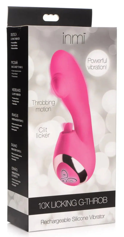 10X Licking G-Throb Rechargeable Silicone Vibrator  Licking Vibrator