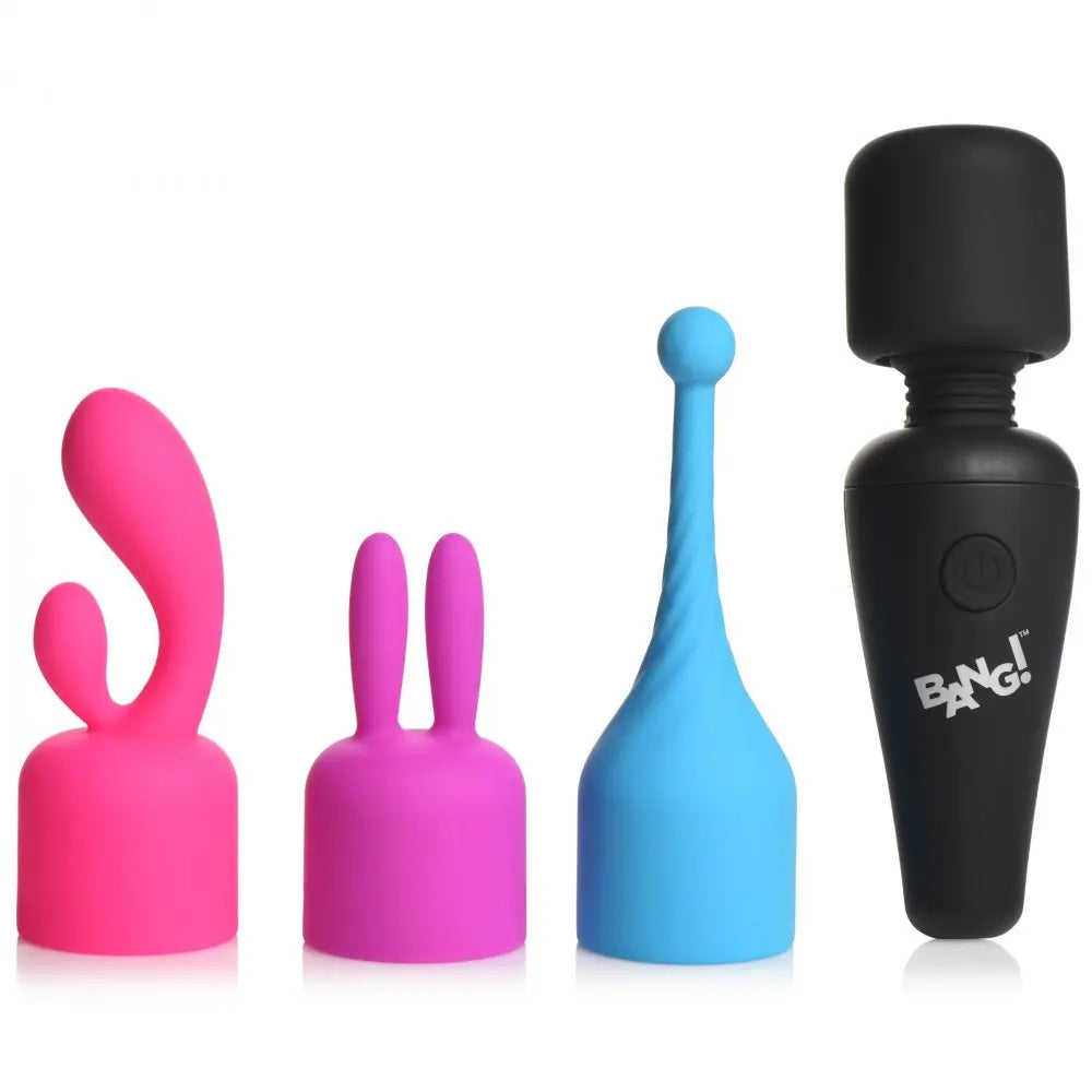 10X Mini Wand Vibrator with 3 Attachments  Vibrating Toys