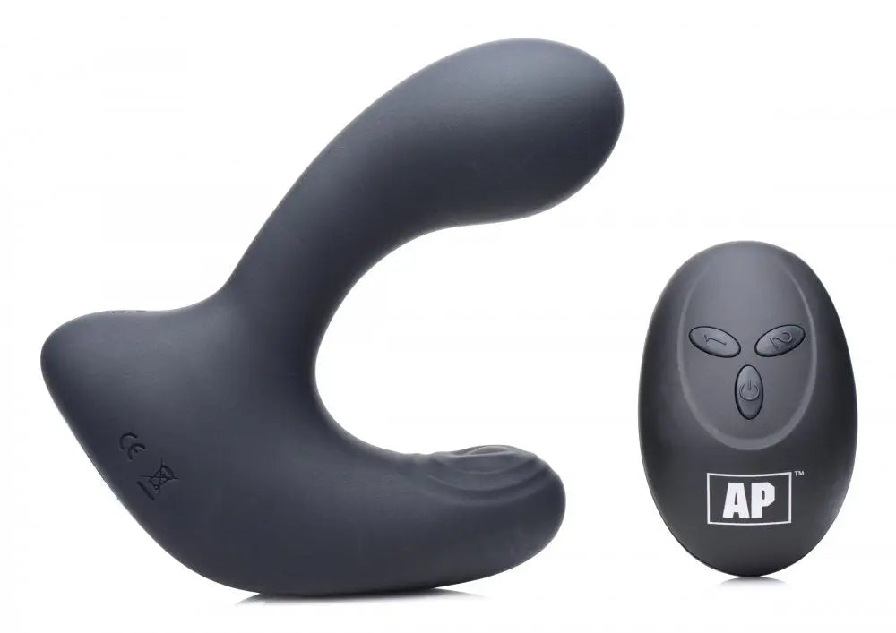 10X P-Pulse Taint Tapping Silicone Prostate Stimulator Perineum Toy with Remote  Cock Rings