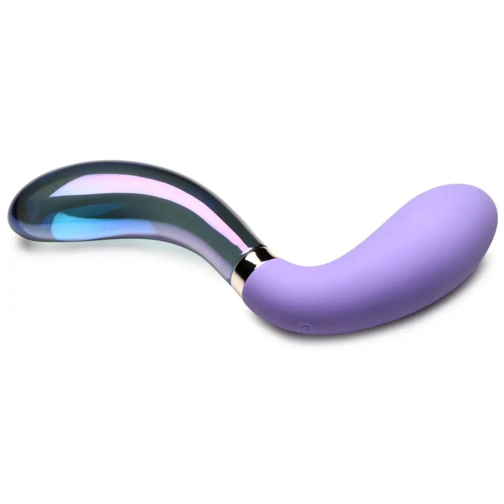 10X Pari Dual Ended Wavy Silicone and Glass Vibrator  Dildos