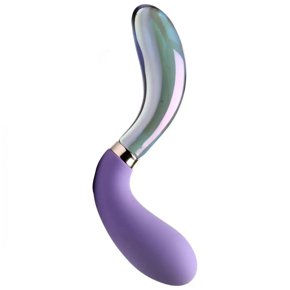 10X Pari Dual Ended Wavy Silicone and Glass Vibrator  Dildos