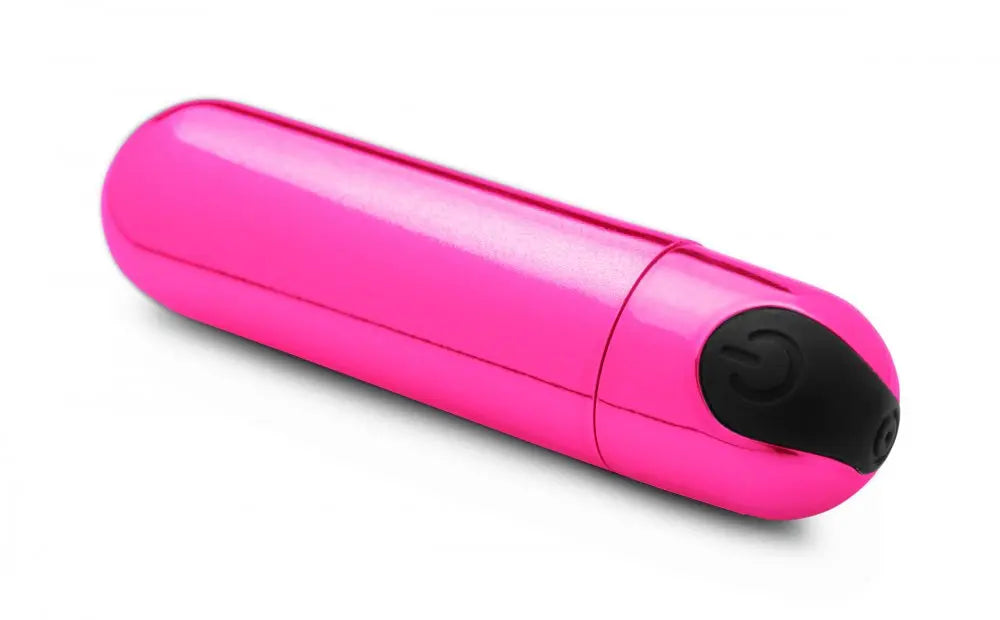 10X Rechargeable Vibrating Metallic Bullet - Pink  Bullet Vibrators