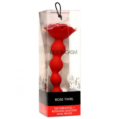 10X Rose Twirl Vibrating and Rotating Silicone Anal Beads  Anal Beads