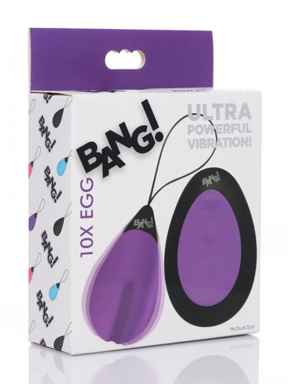 10X Silicone Vibrating Egg Vibrator Sex Toy - Purple  Bullet Vibrators
