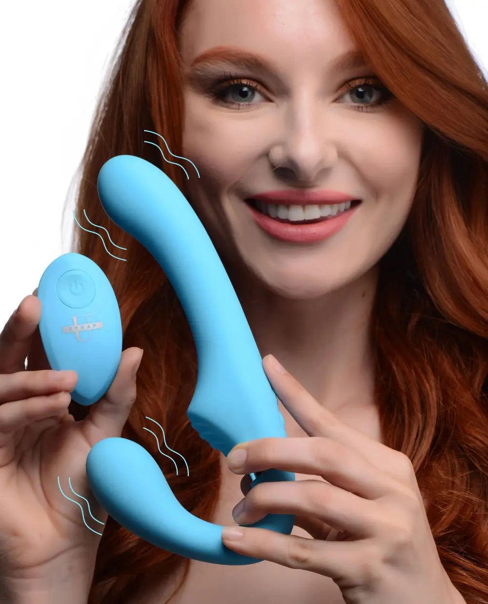 10X Silicone Vibrating Strapless Strap-on Remote Controlled Strapless Strap-on  Strap-Ons and Harnesses