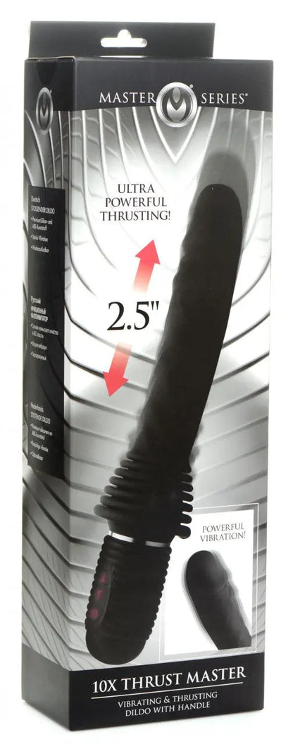 10X Silicone Vibrating and Thrusting Dildo  Thrusting Dildo
