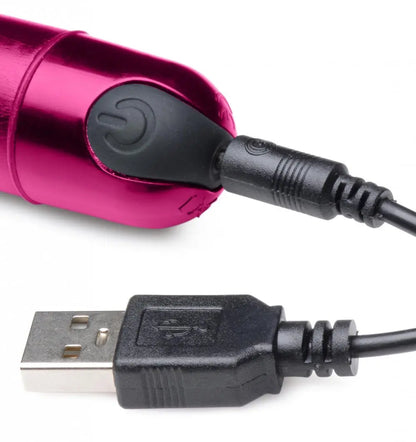 10X Slim Metallic Bullet Vibrator - Pink  Bullet Vibrators