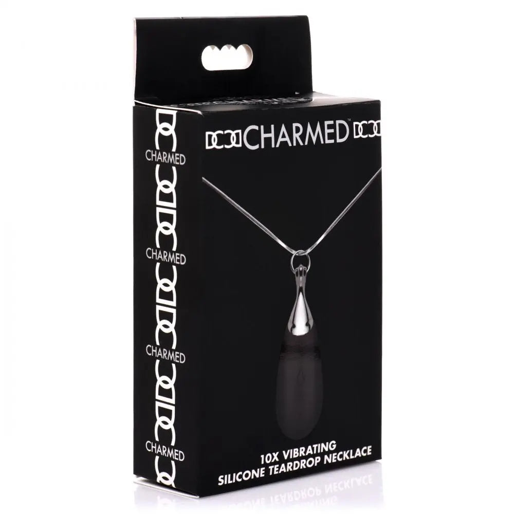 10X Vibrating Necklace Silicone Teardrop Discreet Vibrator Submissive Gift  Collars and Leads