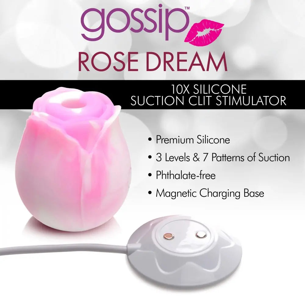 10X Rose Dream Silicone Clitoral Stimulator 