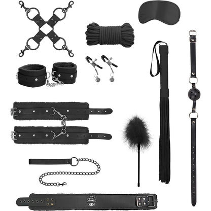 11-Piece Intermediate Bondage Kit Black  Bondage Kits