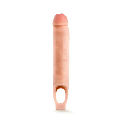 11.5 in. Silicone Cock Sheath Penis Extender Sling Beige  Penis Extenders and Sleeves
