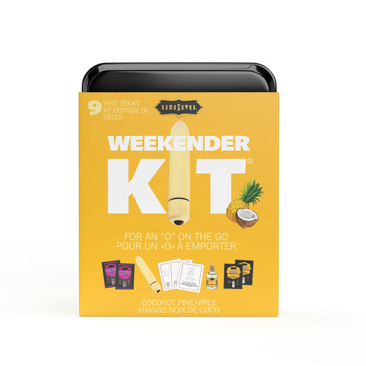 WEEKENDER KIT VIBE Coconut Pineapple Includes: Oil of Love, Reusable 10 speed mini vibe, Massage Oil, Love Liquid and Erotic Playcards  Gift Sets