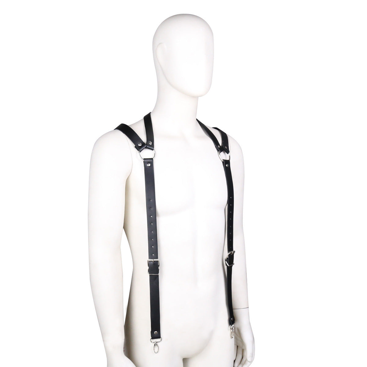 Men's Leather Bondage Harness Outfit 